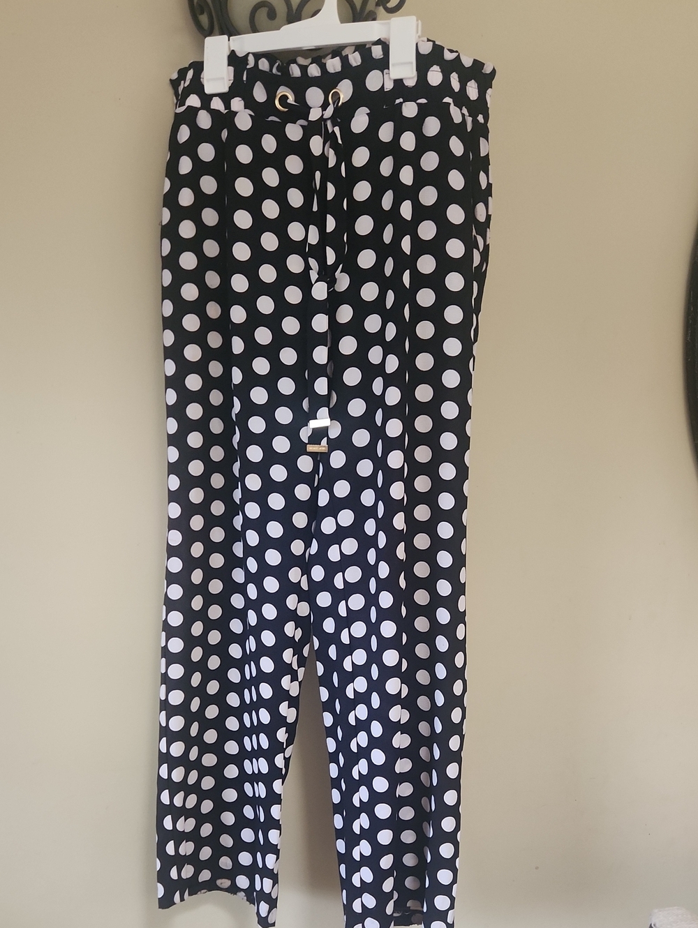 Michael Kors Black and White Polka Dot Pant.